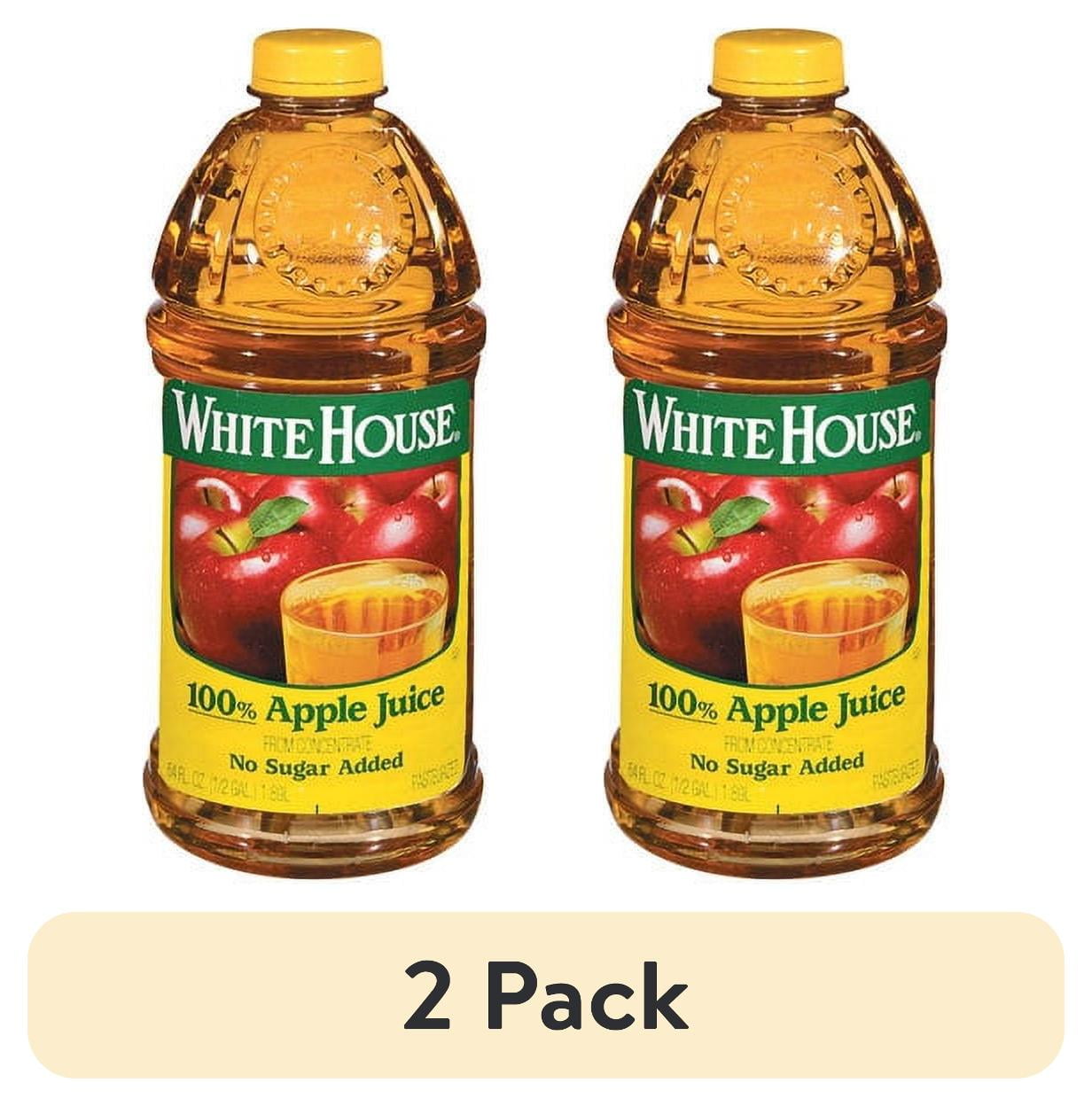 (2 pack) White House 100% Apple Juice, 64 fl oz Bottle