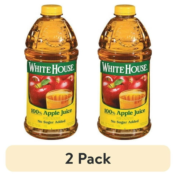 (2 pack) White House 100% Apple Juice, 64 Fl. Oz.