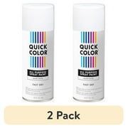 (2 pack) White, Quick Color Gloss All Purpose Spray Paint-391191, 10 oz
