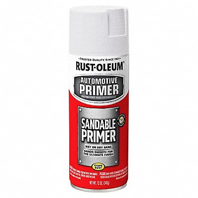 (2 pack) White, Rust-Oleum Automotive Sandable Primer, 12 oz