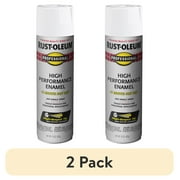 (2 pack) White, Rust-Oleum Professional High Performance Gloss Enamel Spray Paint-7592838, 15 oz