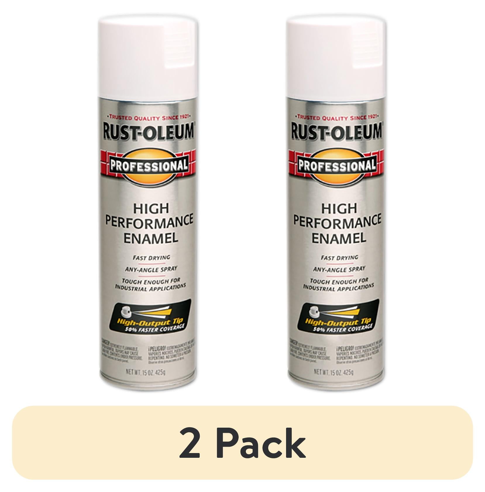 (12 pack) 6 Pack, White, Rust-Oleum Professional High Performance Semi-Gloss Enamel Spray Paint-239108, 15 oz