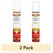 2 pack White, Rust-Oleum Stops Rust Turbo Gloss Protective Enamel Spray Paint-334133, 24 oz