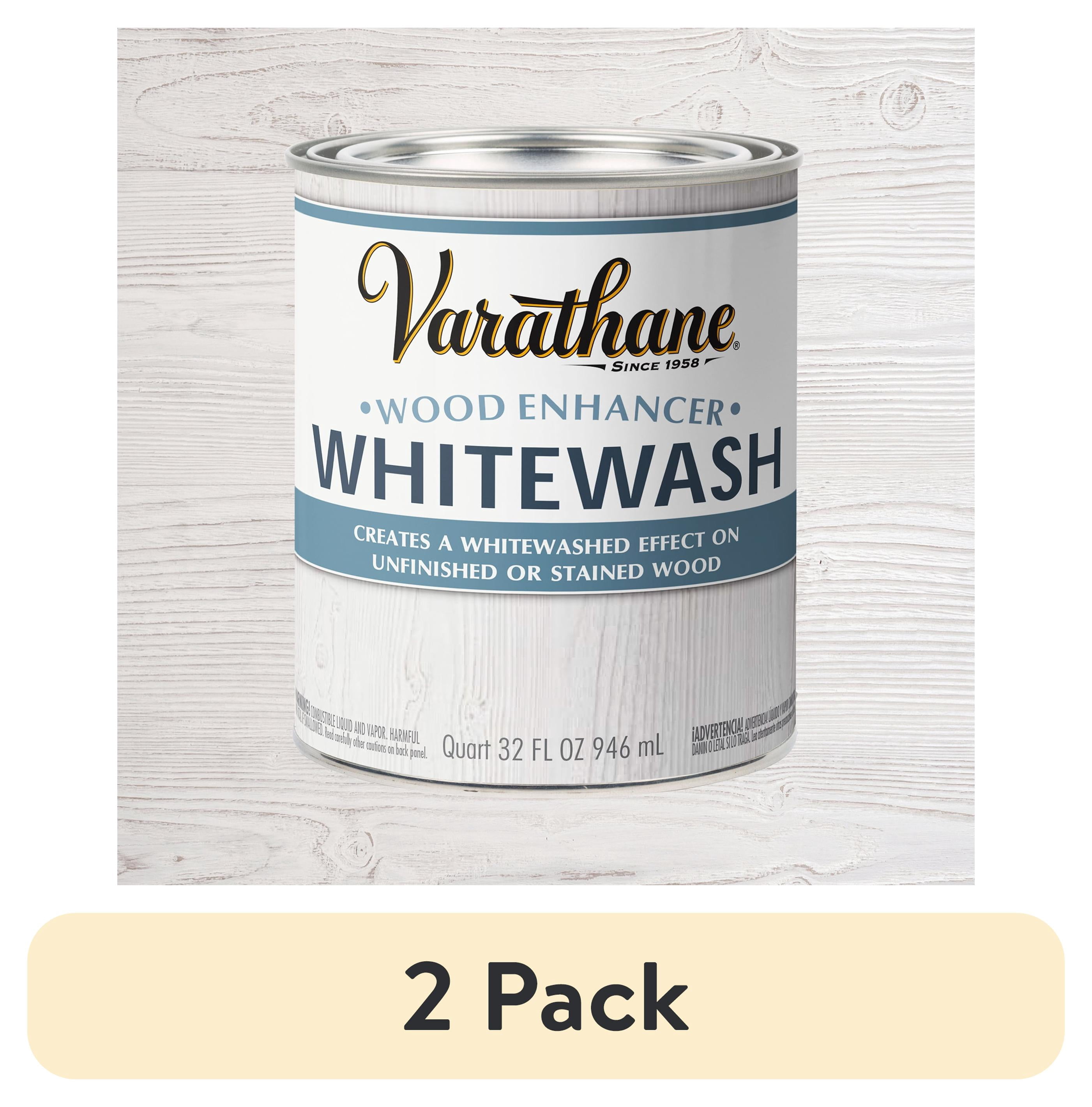 (2 pack) White Wash, Varathane Wood Enhancer-358553, Quart