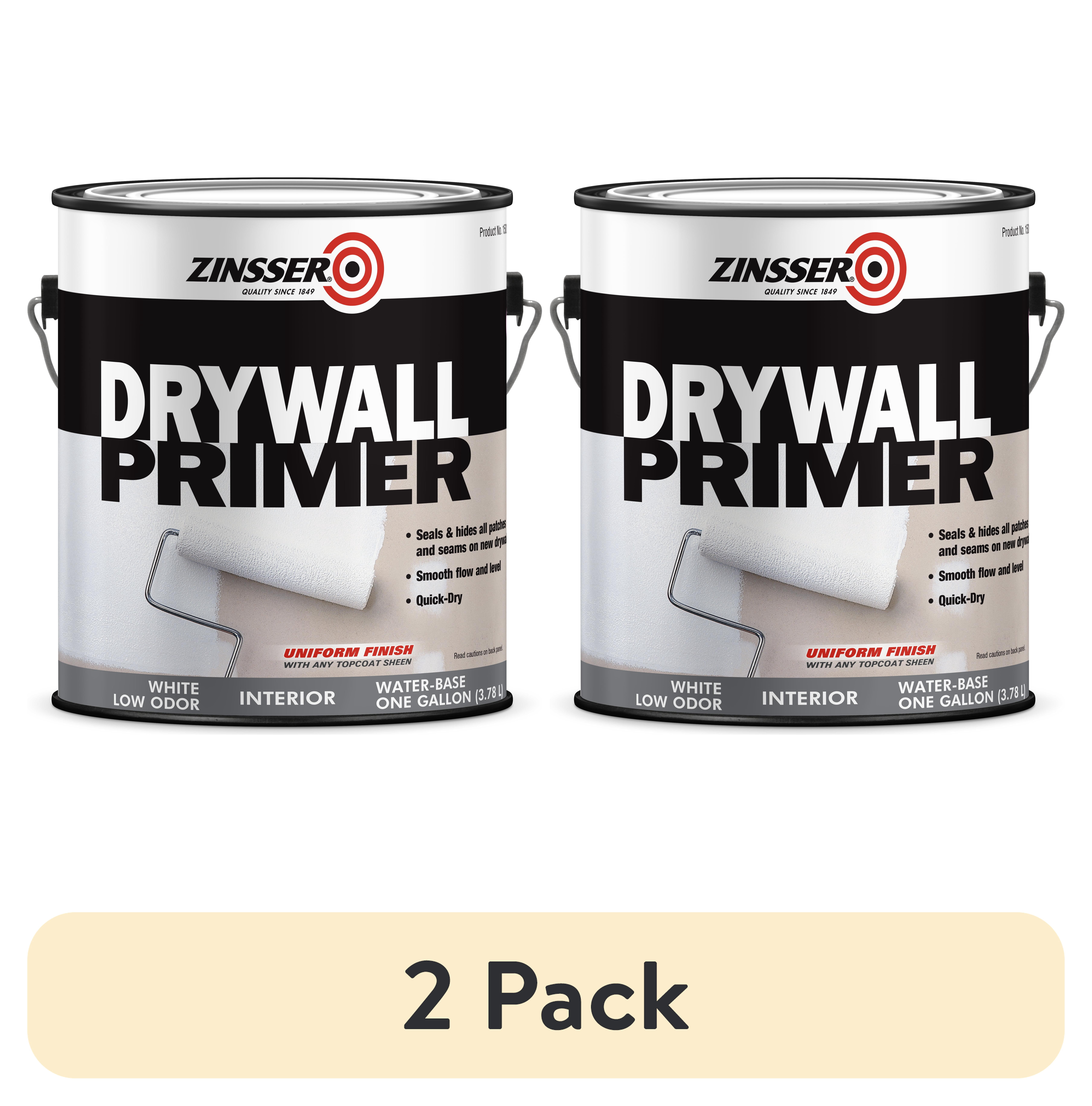 (2 pack) White, Zinsser Drywall Primer-1501, 1 gal