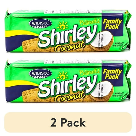 (2 pack) Wibisco Shirley Biscuits, Coconut, 6.88 Oz