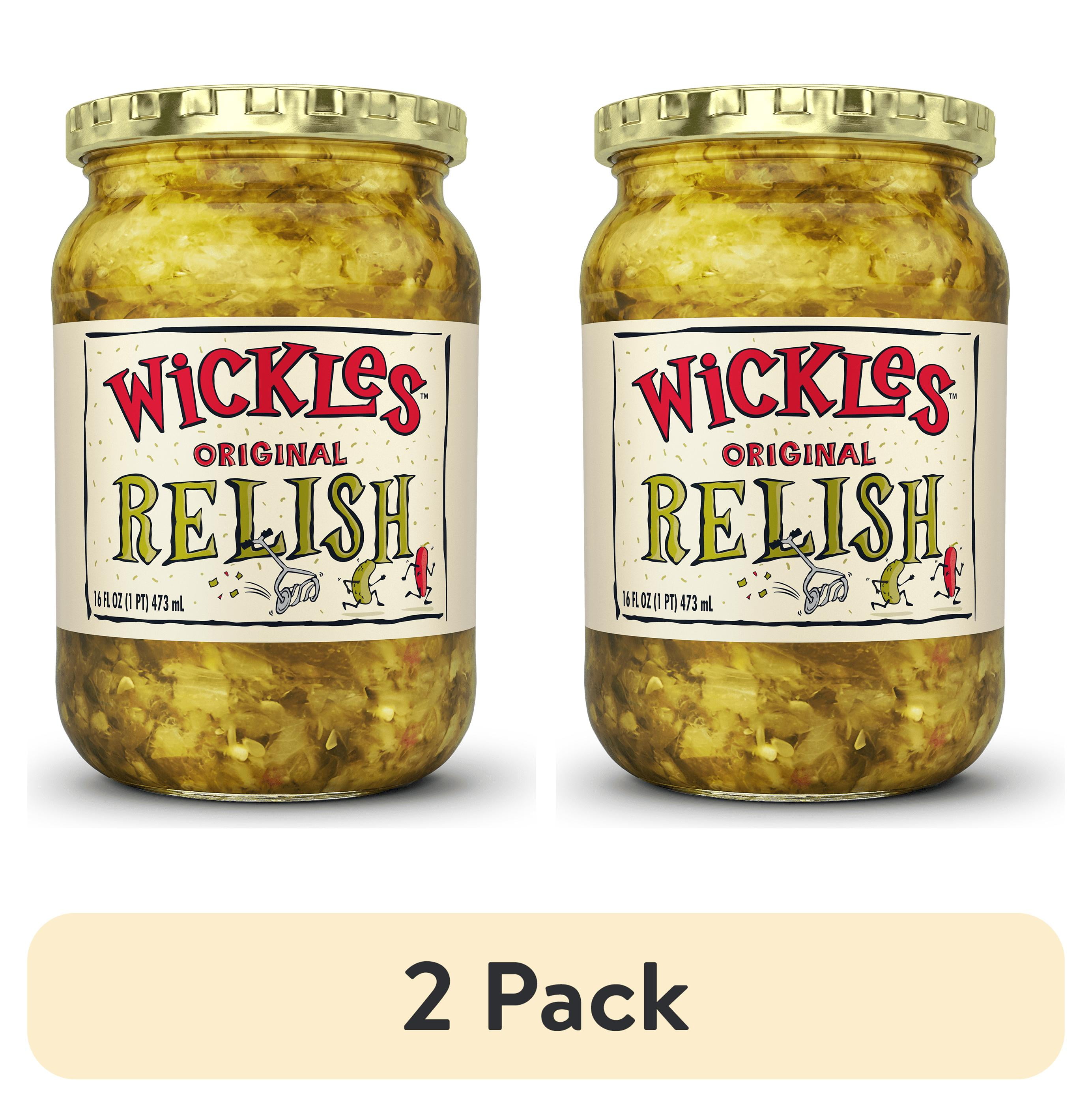 (2 pack) Wickles Original Relish, 16 fl oz Jar