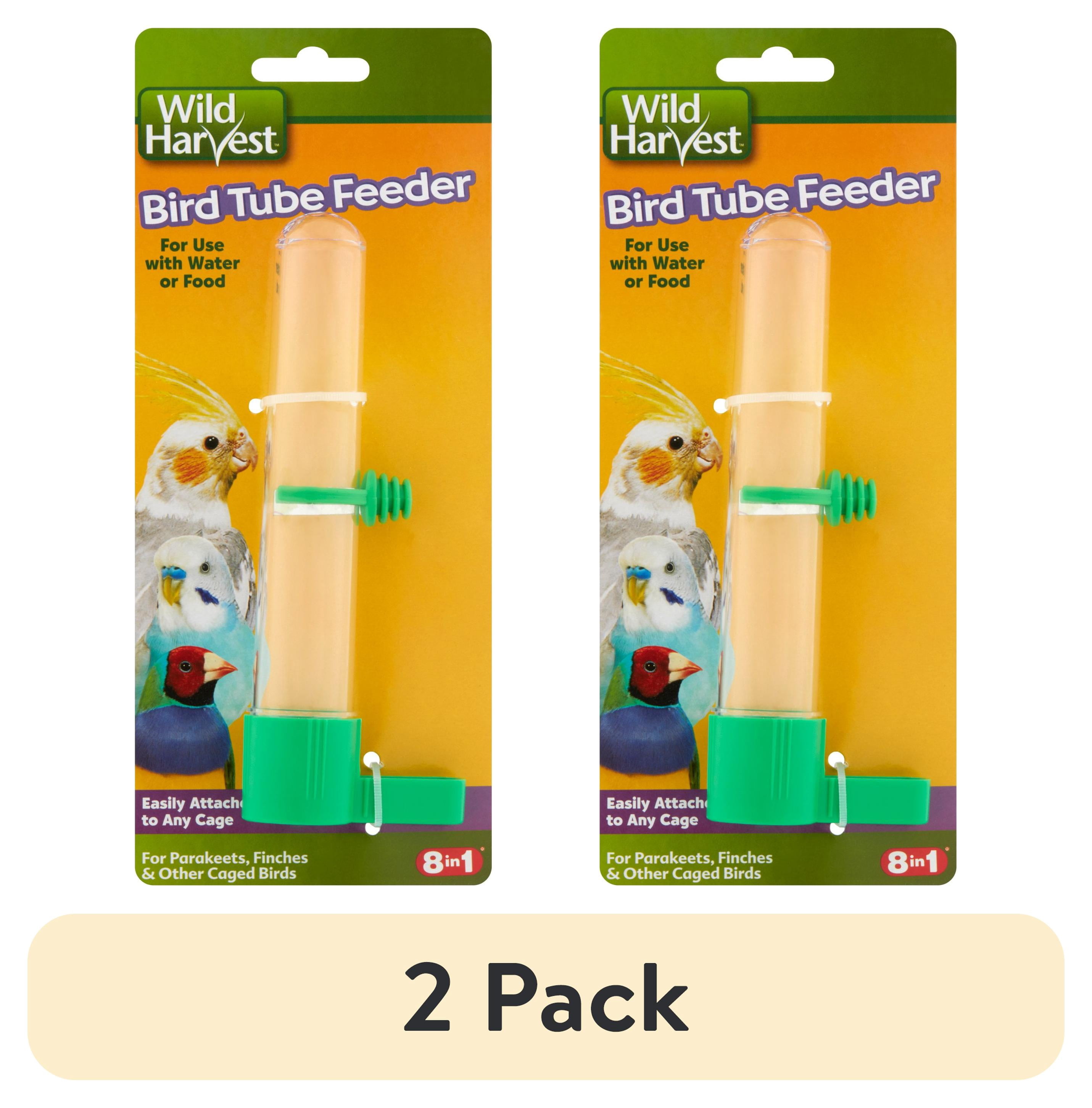 (2 pack) Wild Harvest Bird Tube Feeder for Water or Food, 1-Count