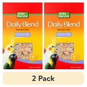 (2 pack) Wild Harvest Daily Blend for Cockatiels, Hookbills and Lovebirds, 2 lb