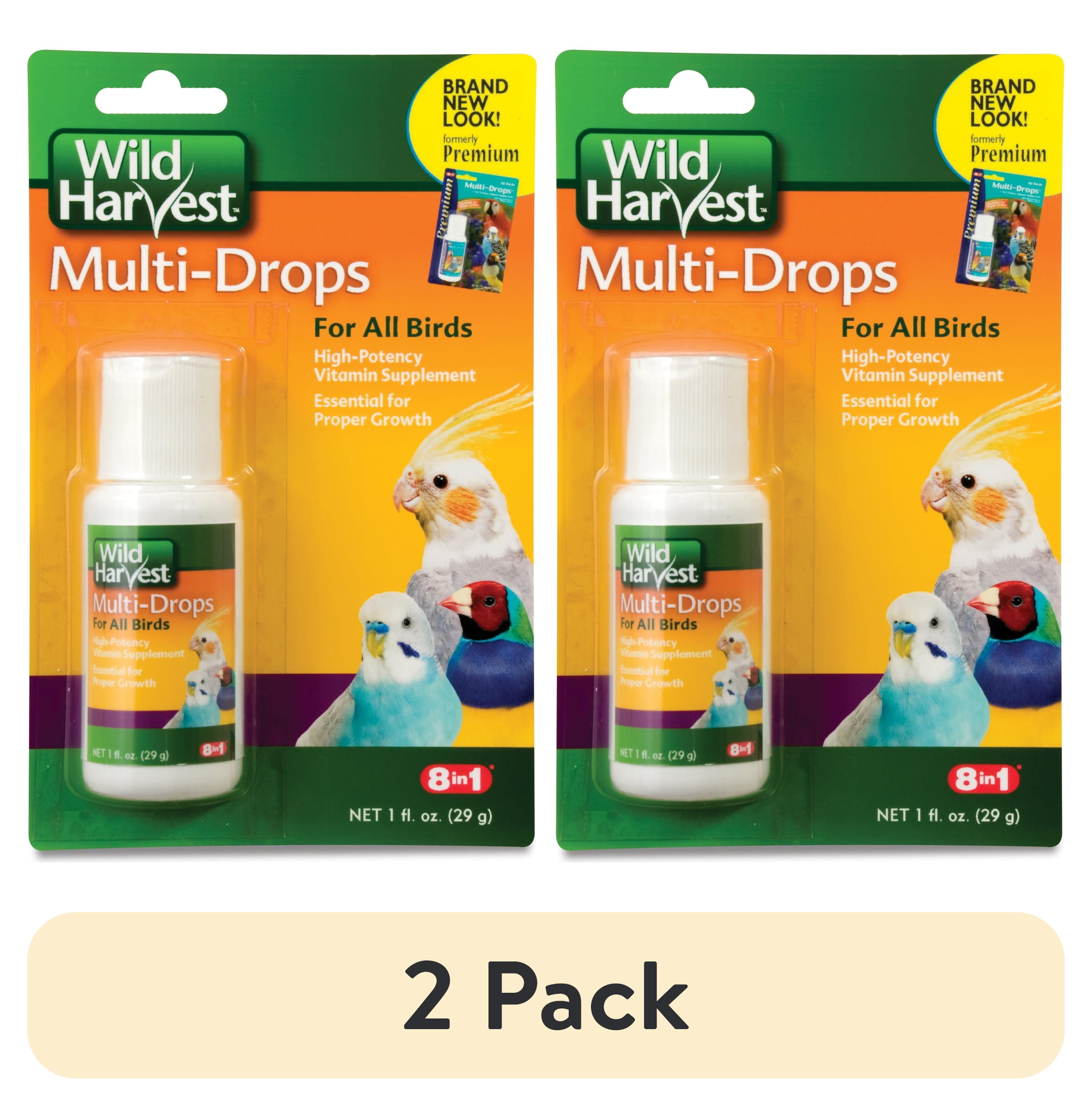 (2 pack) Wild Harvest Multi-Drops for All Birds 1 Ounce, High-Potency Vitamin Supplement