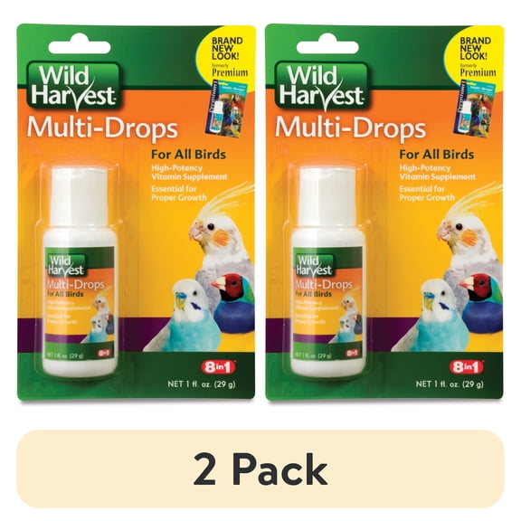 (2 pack) Wild Harvest Multi-Drops for All Birds 1 Ounce, High-Potency Vitamin Supplement
