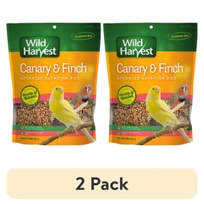 (2 pack) Wild Harvest Super Premium Canary and Finch Food, 2 lb