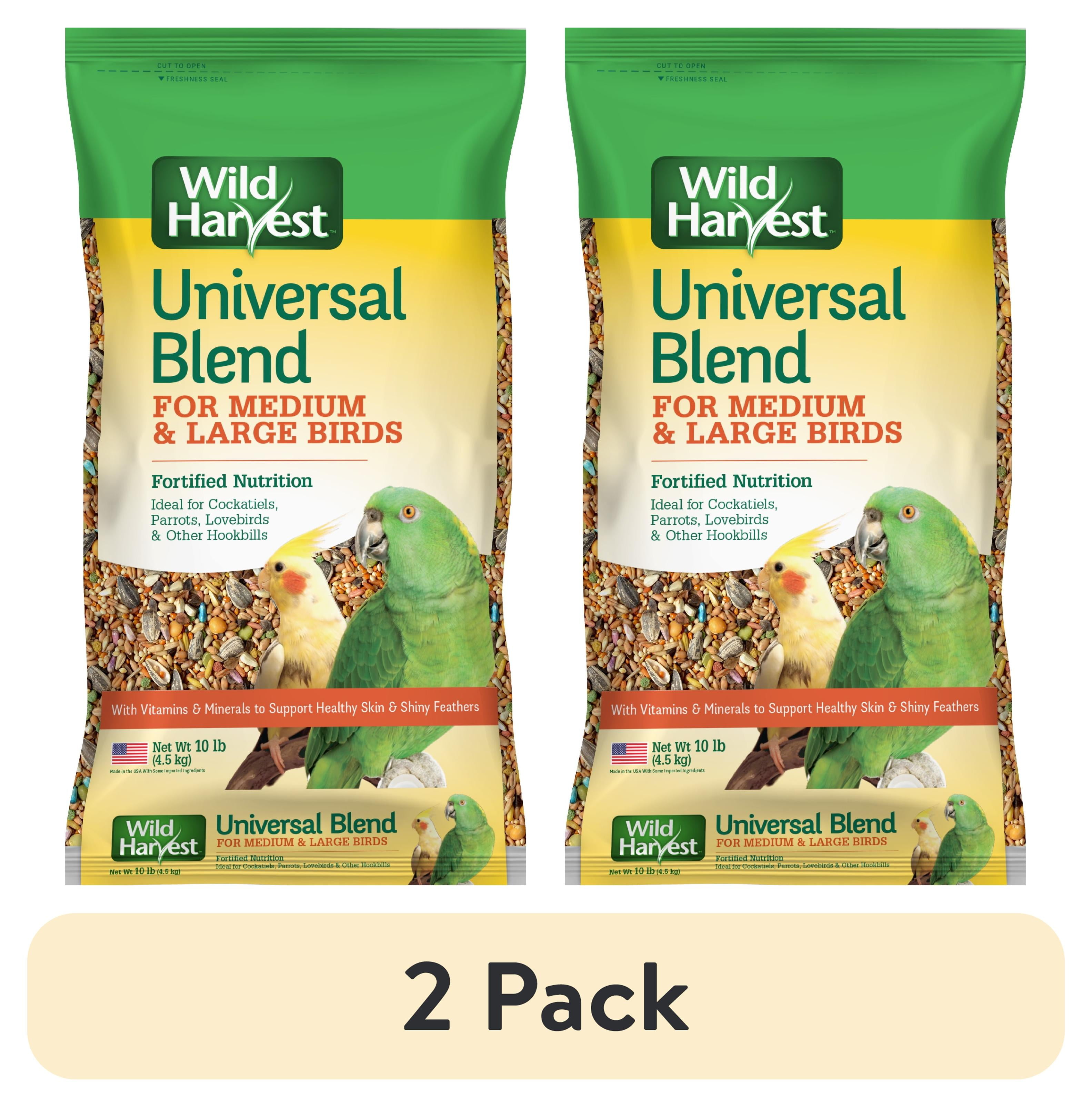(2 pack) Wild Harvest Universal Blend for Medium and Large Birds, 10 lbs