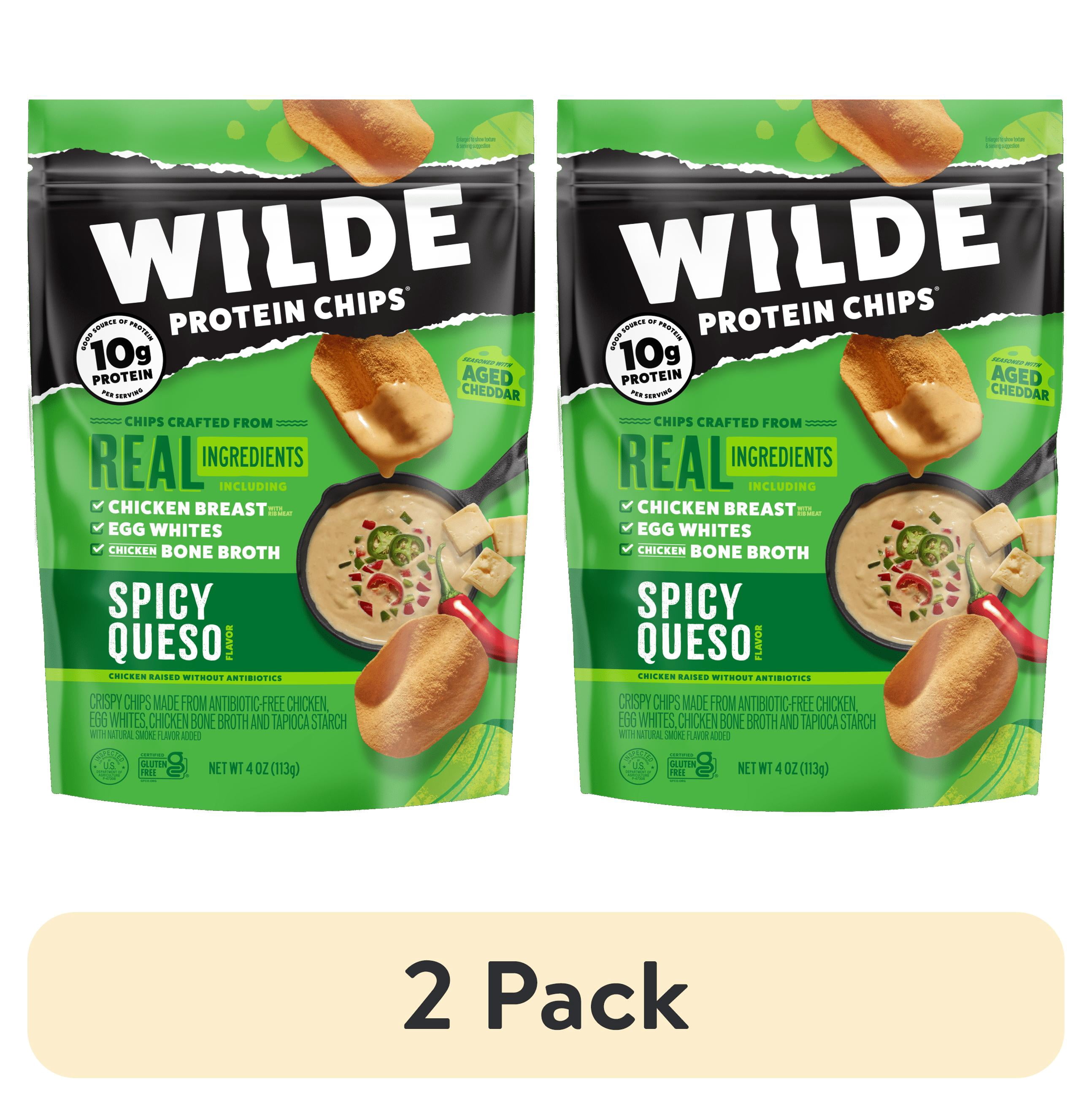 (2 pack) Wilde Brand Spicy Queso Chip, 4 oz