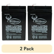 2 pack WILDGAME INNOVATIONS 6V Edrenaline Rechargeable Battery for Game Feeders | Outdoor Long-Lasting Sealed Lead-Acid Tab Style Rechargeable Battery