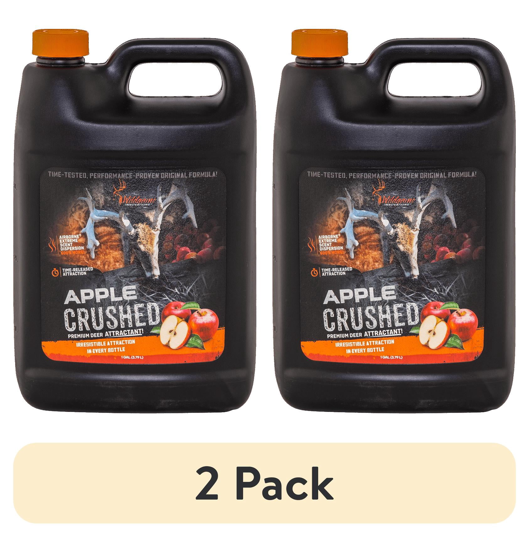 (2 pack) Wildgame Innovations Apple Crushed Liquid Deer Attractant 1 Gallon Juiced Mineral Lick