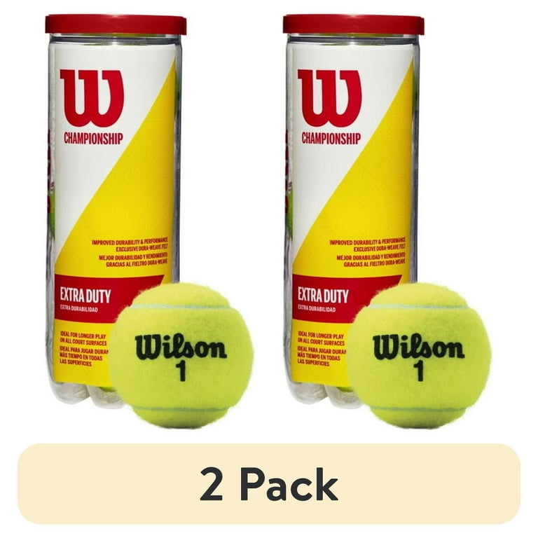 2 pack) Wilson Championship Extra Duty Tennis 3 Ball Cans - 20