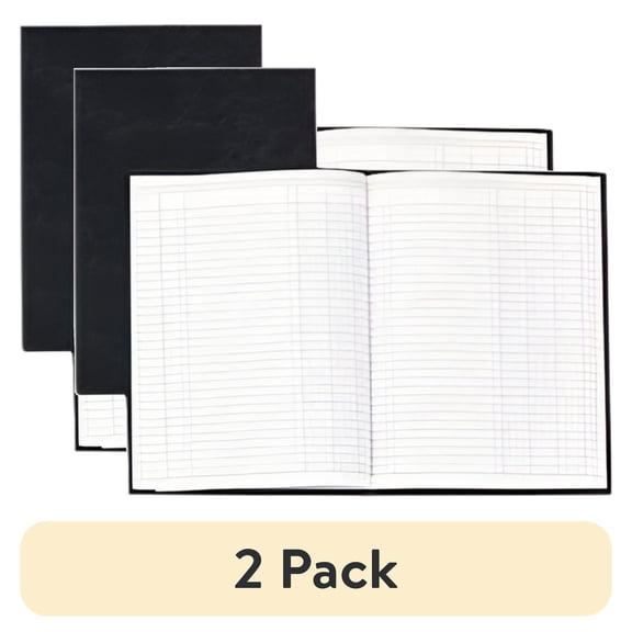 (2 pack) Wilson Jones Account Book, 9 1/4" x 7", 80 Pages, 4 Columns