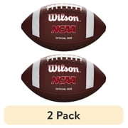 2 pack Wilson NCAA Red Zone Composite Football - Brown, Official Size Ages 14 and Up