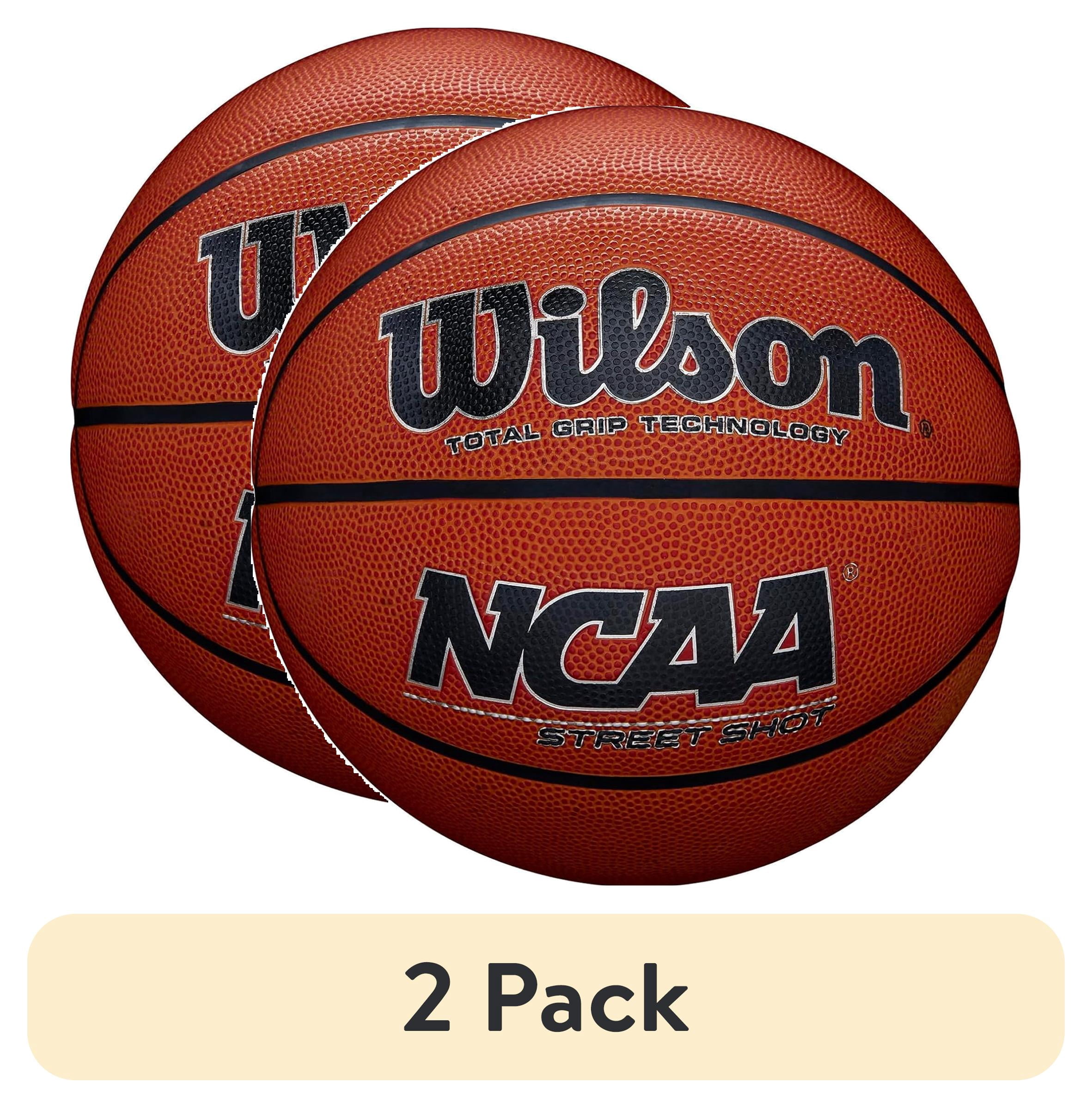 (2 pack) Wilson NCAA Street Shot Outdoor Basketball - Brown, Size 6 - 28.5"