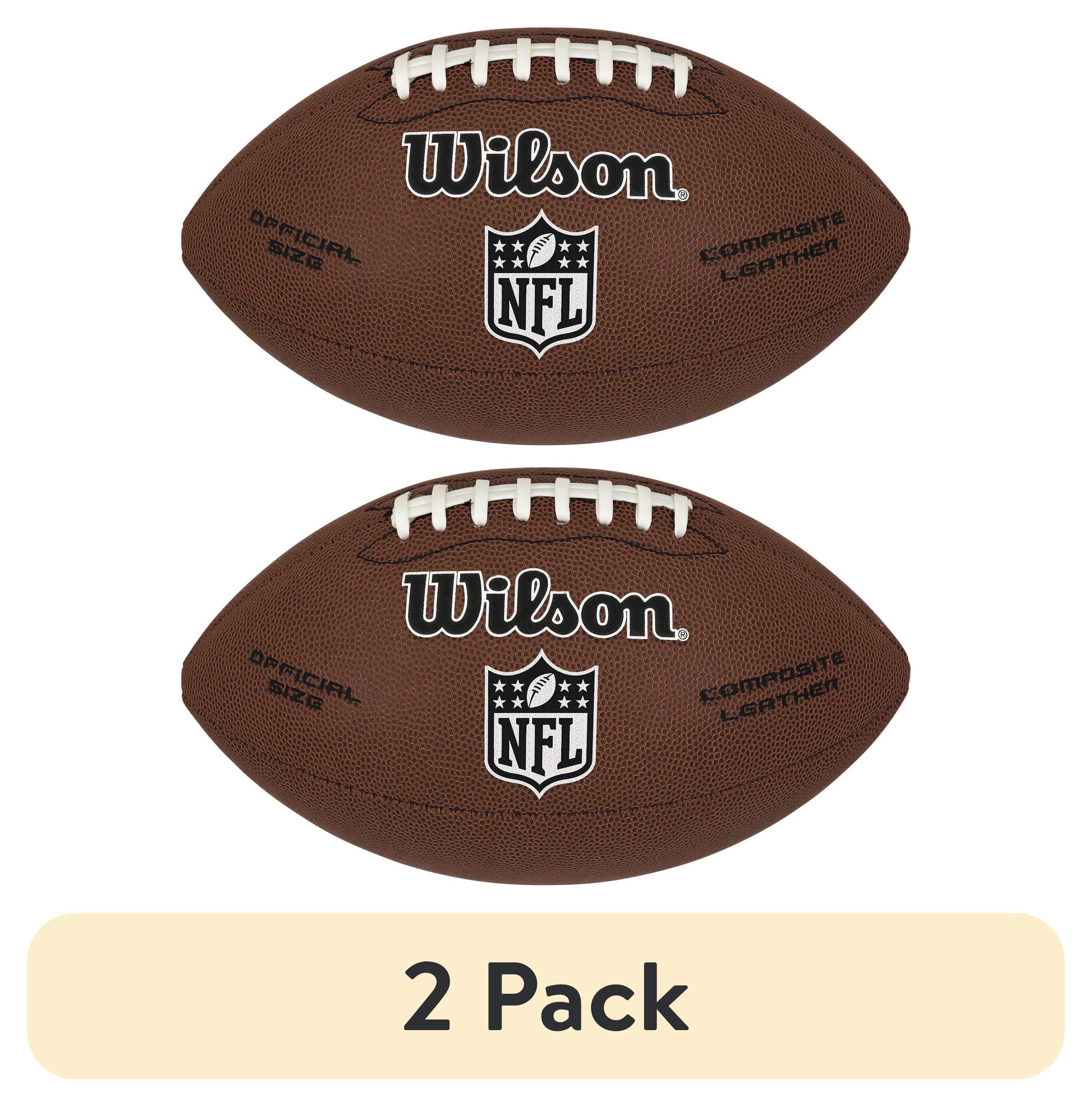 Free Shipping! Wilson NFL Official Size Composite Football 2 Pack