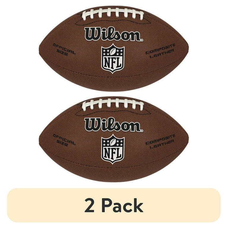 Free Shipping! Wilson NFL Official Size Composite Football 2 Pack