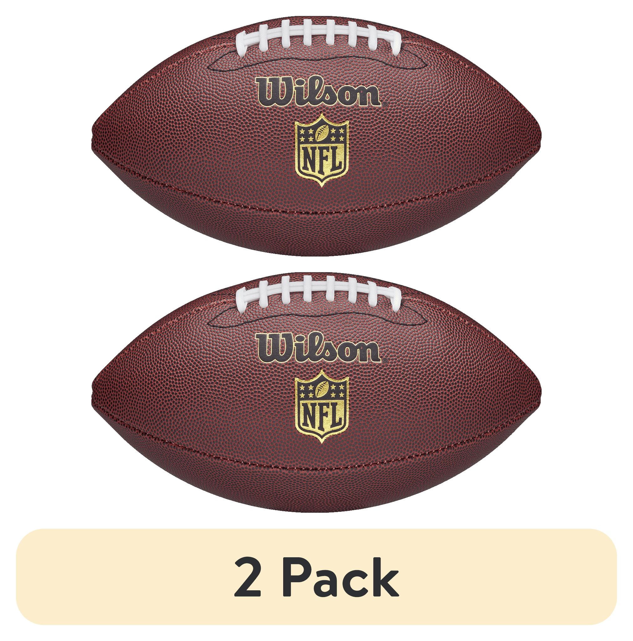 2 pack) Wilson NFL Prestige Recreational Football - Brown, Junior