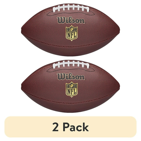 (2 pack) Wilson NFL Prestige Recreational Football - Brown, Junior Size