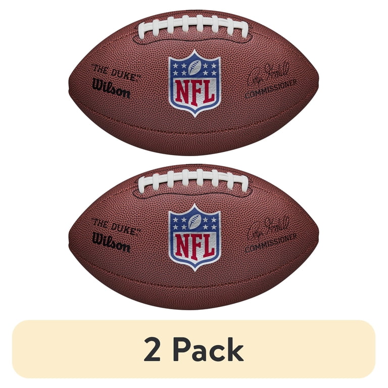 2 pack) Wilson NFL The Duke Replica Football - Brown, Official
