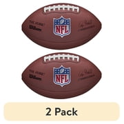 2 pack Wilson NFL The Duke Replica Football - Brown, Official Size