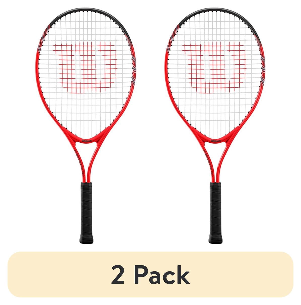 (2 pack) Wilson Roger Federer 25 Junior Recreational Tennis Racket - Red/Black