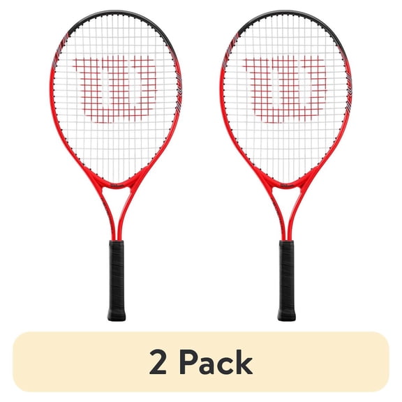 (2 pack) Wilson Roger Federer 25 Junior Recreational Tennis Racket - Red/Black