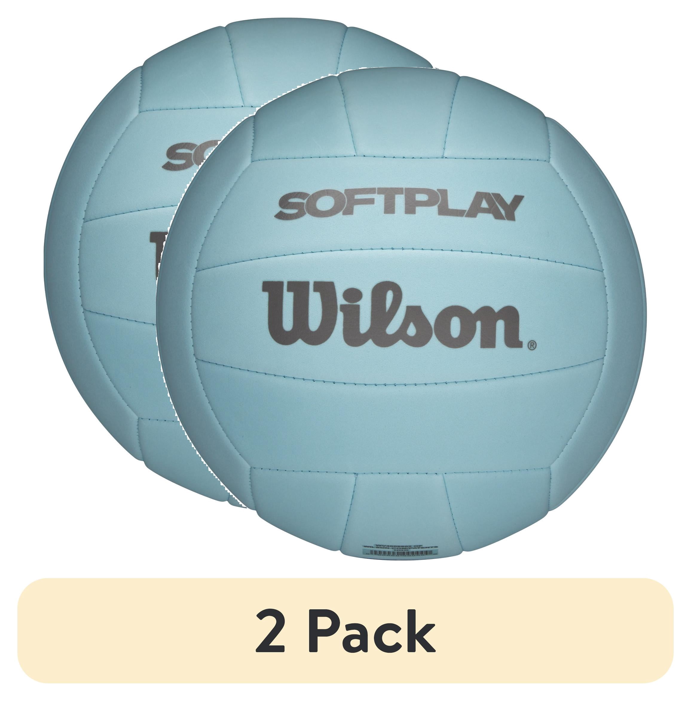 (2 pack) Wilson Softplay Recreational Volleyball - Blue, Official Size