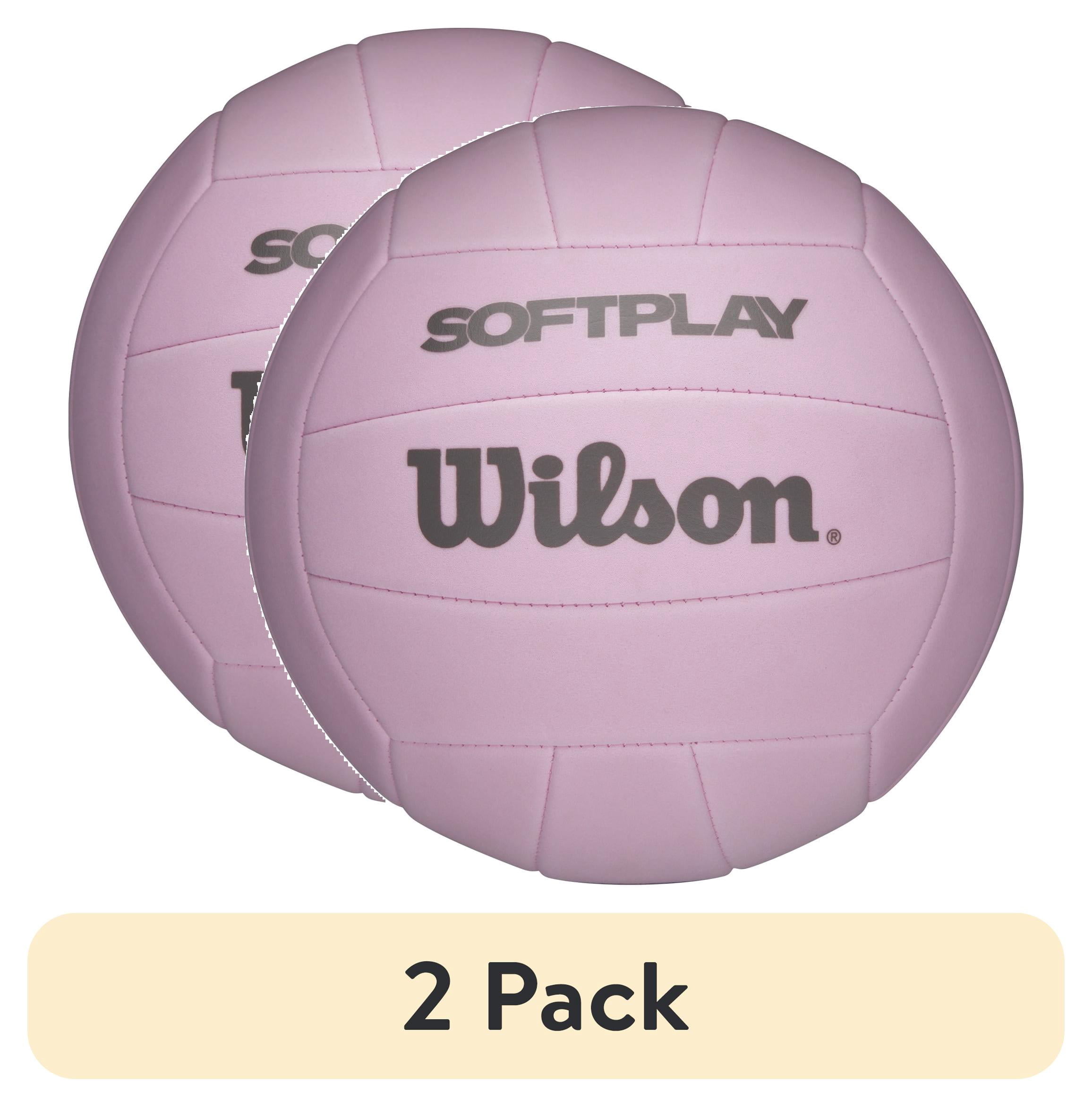 (2 pack) Wilson Softplay Recreational Volleyball - Pink, Official Size