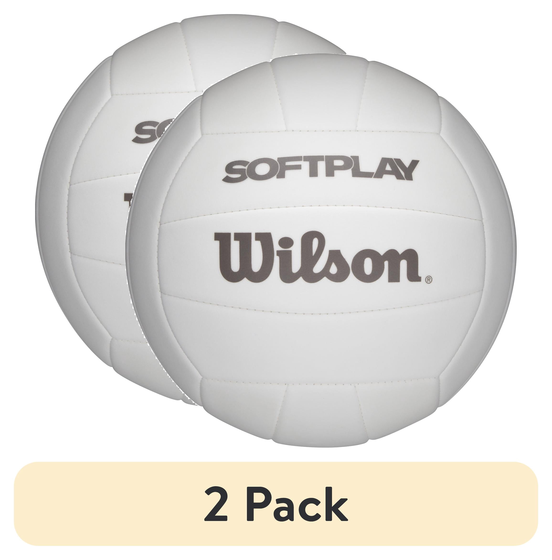 (2 pack) Wilson Softplay Recreational Volleyball - White, Official Size