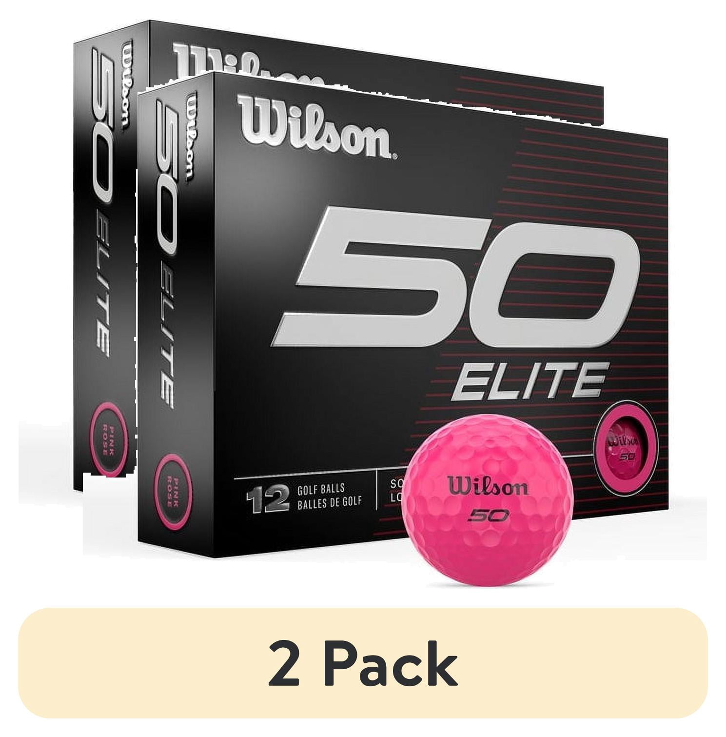 (2 pack) 2023 Wilson 50 Elite Golf Balls, Pink, 12pk