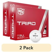 2 pack Wilson Staff Triad Golf Balls, White, 12-Pack