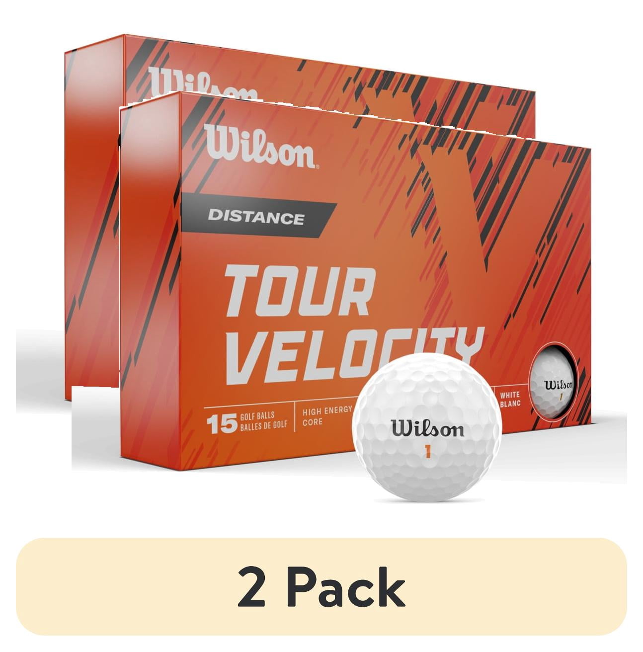 (2 pack) Wilson Tour Velocity 2023 Distance Golf Balls - White, 15pk