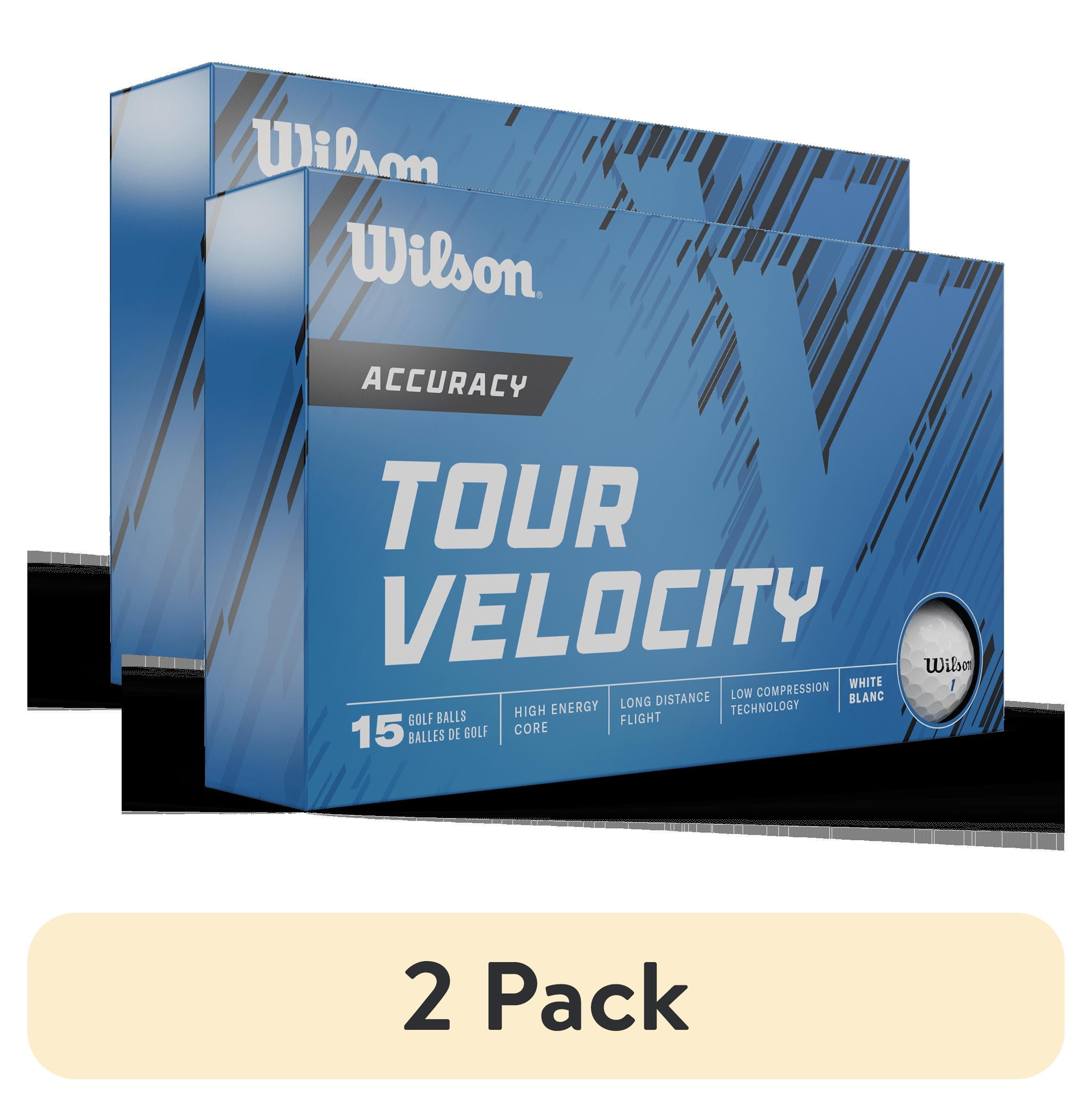 (2 pack) Wilson Tour Velocity Golf Balls, Rubber White, 15 Count