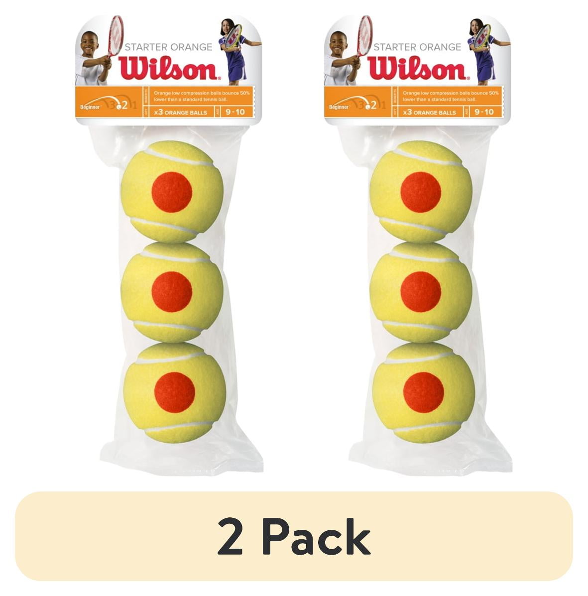2 pack) Wilson Starter Tennis Balls - Orange, 3 Pack - Walmart.com