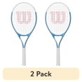 thumbnail interactive-video image 1 of (2 pack) Wilson Ultra Power XL 112 Tennis Racket - Blue/White, Grip Size 3 - 4 3/8", 1 of 8
