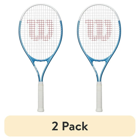 (2 pack) Wilson Ultra Power XL 112 Tennis Racket - Blue/White, Grip Size 3 - 4 3/8"