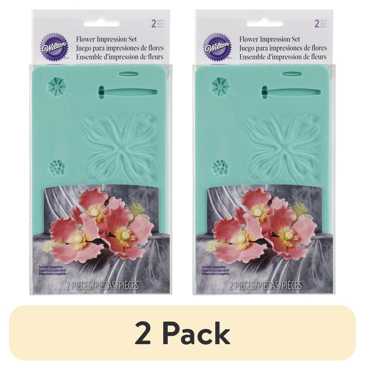 3 pack) Wilton Flower Impression Set, 2Pc. - Walmart.com