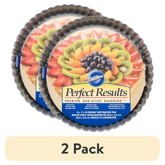 (2 pack) Wilton Perfect Results 9" Tart & Quiche Pan, Round 2105-6818
