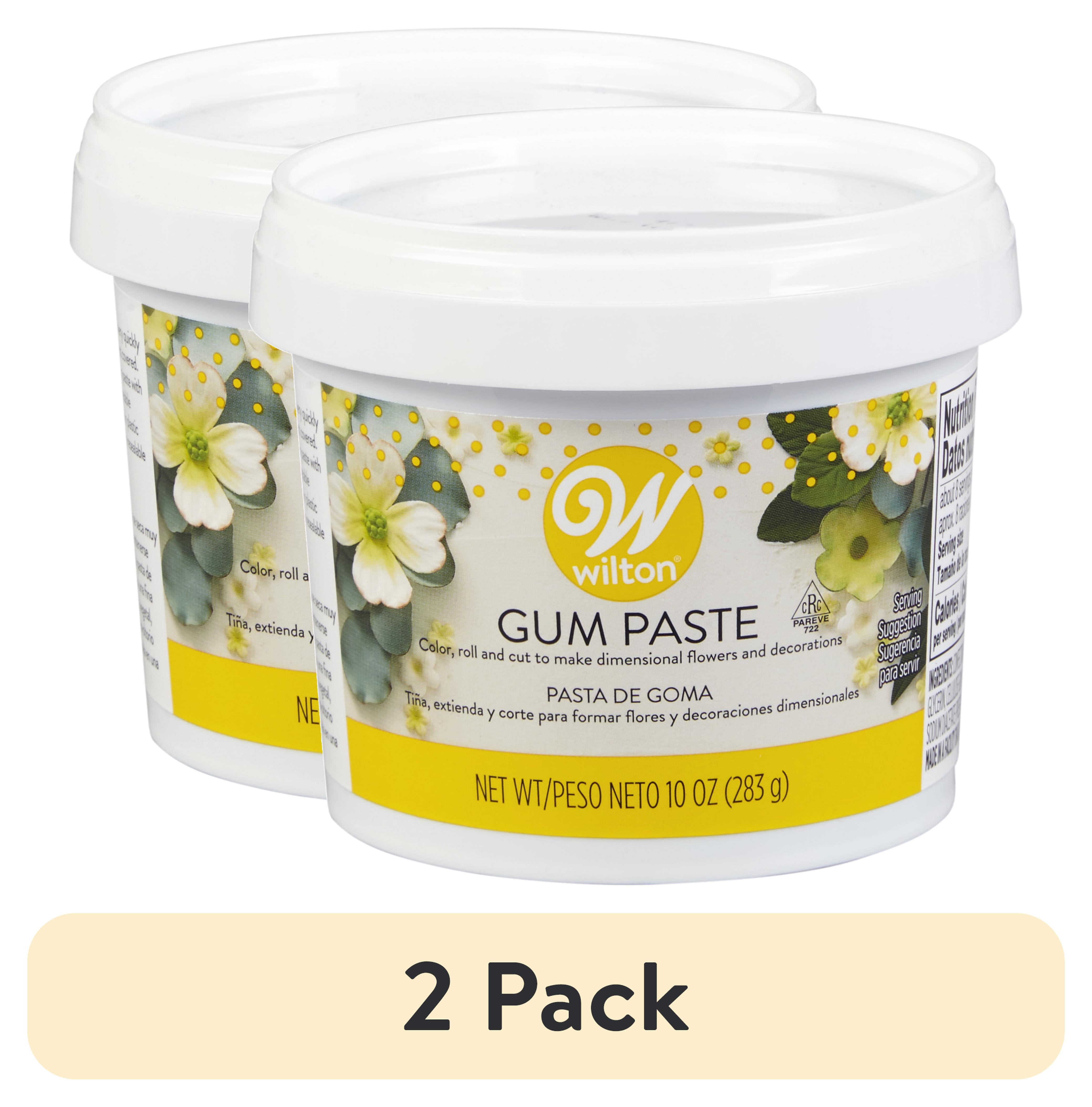 (2 pack) Wilton White Gum Paste for Edible Decorations Frosting and Icing Ready-To-Use 10 oz. Sugar Flavor