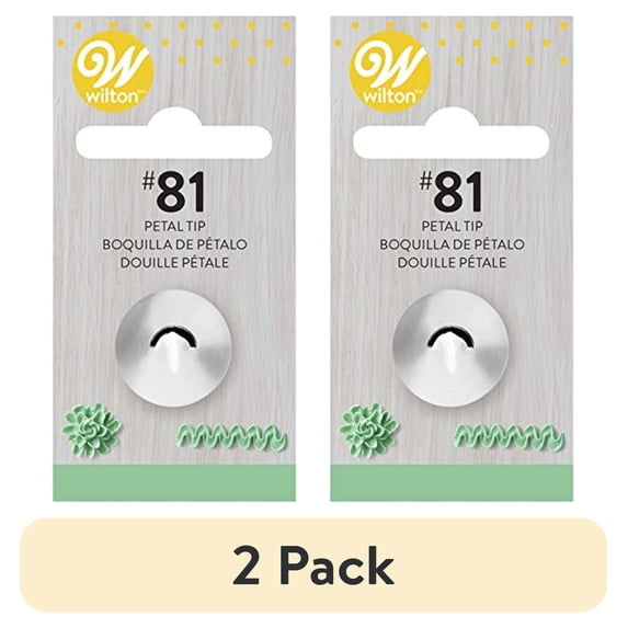 (2 pack) Wilton Decorating Tip-#81 Curved Ribbon