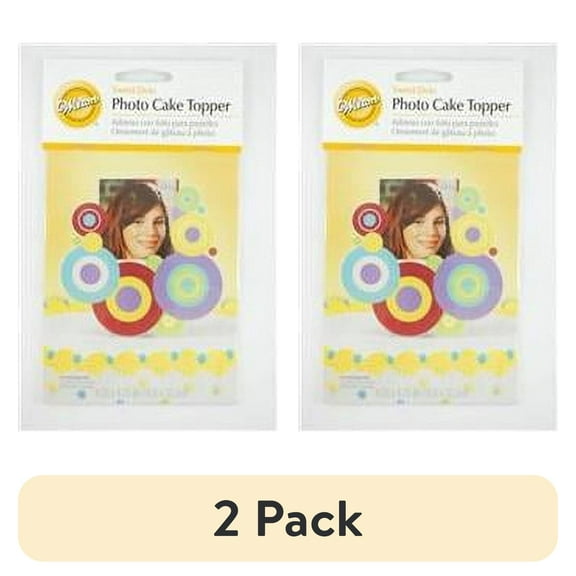 (2 pack) Wilton Sweet Dots Photo Cake Topper