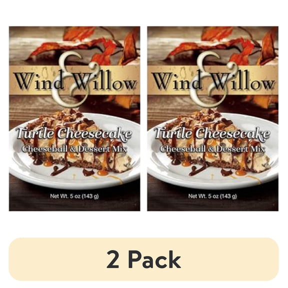 (2 pack) Wind & Willow Turtle Cheesecake - Cheeseball & Desert Mix - 5 OZ -Add Cream Cheese & Butter