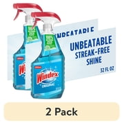 2 pack Windex Glass, Window, and Mirror Cleaner, Original Blue, Spray Bottle, 32 fl oz.