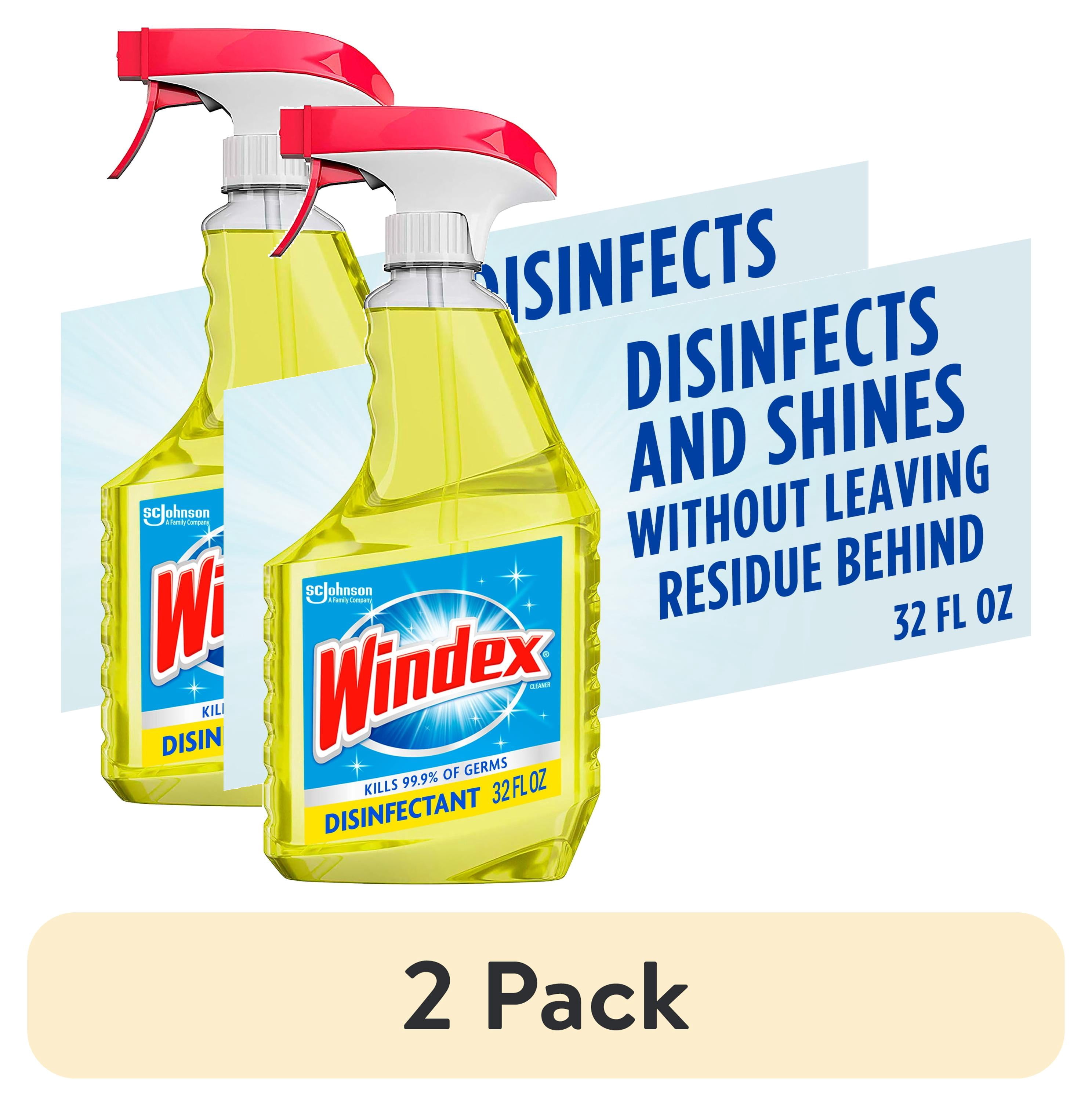 (2 pack) Windex Multi-Surface, Disinfectant, and All-Purpose Cleaner, Spray Bottle, Citrus Scent, 32 fl oz